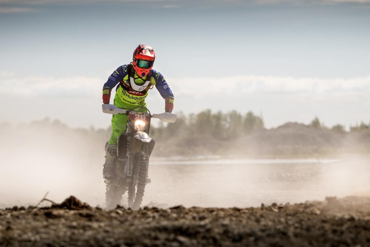 green enduro rider